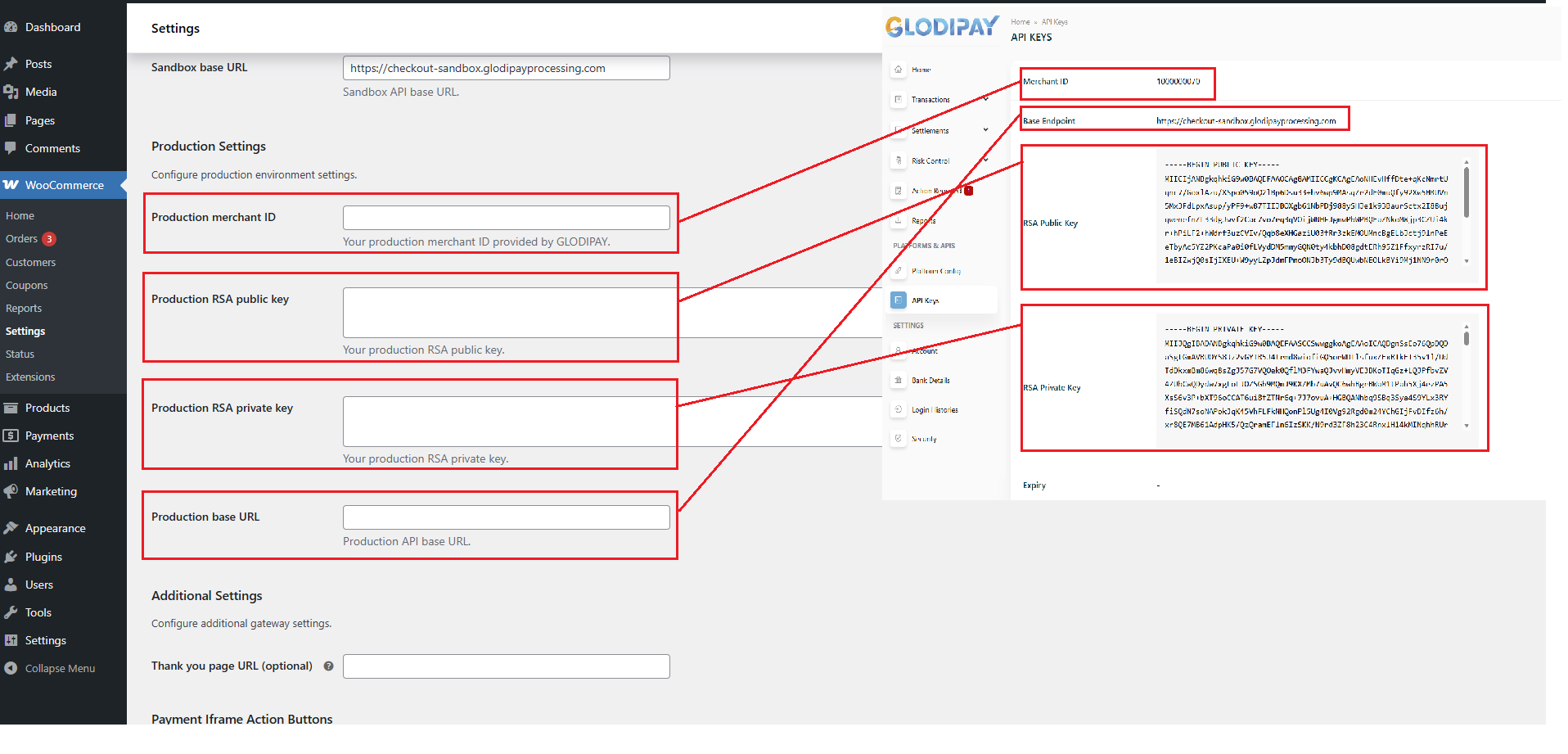 4.2 API Keys settings panel