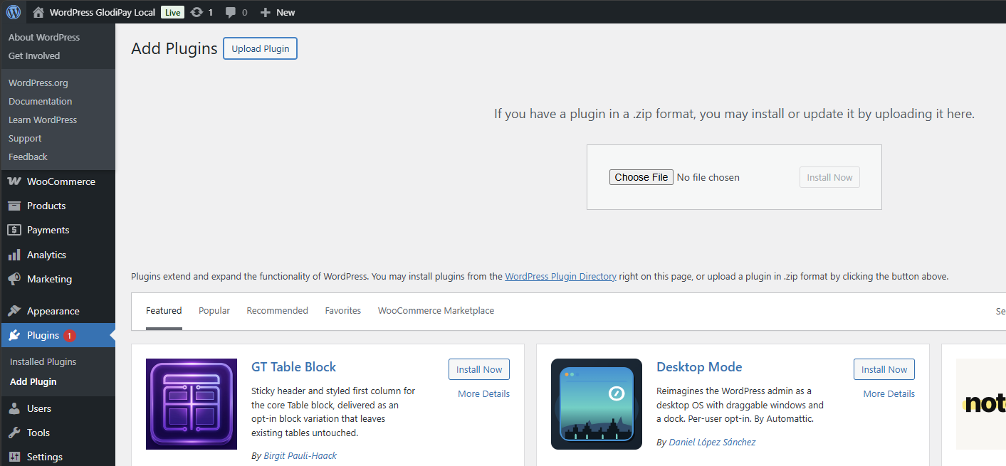 Step 5: Select the plugin ZIP file
